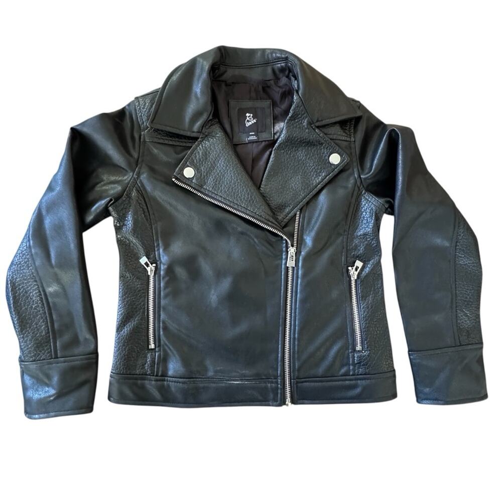 Art Class Kids’ Faux Leather Moto Jacket Black Size 8 Casual